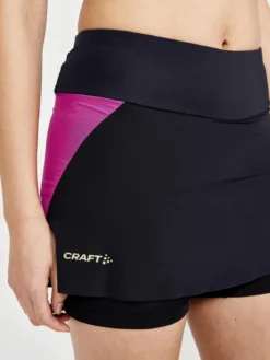 Women's Pro Hypervent 2In1 Running Skirt - BLACK-ROXO