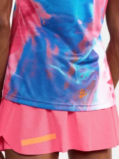 Women's Pro Hypervent Jaquard Running Tee - FUCHSIA/MULTI