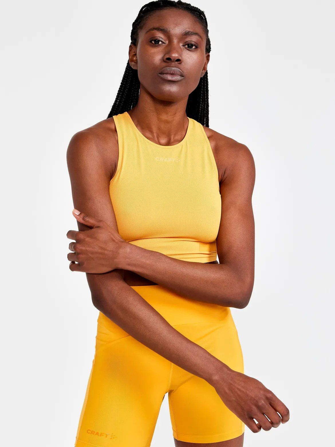 Women's Pro Hypervent Running Cropped Top - CALM