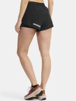 Women's Pro Hypervent Running Split Shorts 2 - Black
