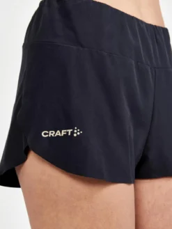 Women's Pro Hypervent Running Split Shorts - BLACK-ROXO