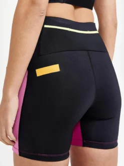 Women's Pro Hypervent Running Short Tights - BLACK-ROXO