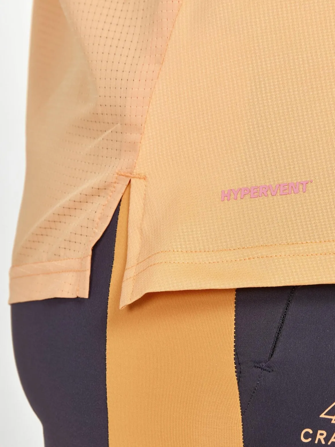 Women's Pro Trail Running Short Sleeve Tee - PEACH-DESERT
