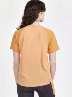 Women's Pro Trail Running Short Sleeve Tee - PEACH-DESERT