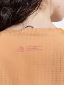 Women's Pro Trail Running Short Sleeve Tee - PEACH-DESERT