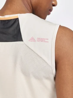 Women's Pro Trail Running Singlet - ECRU