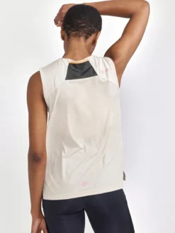 Women's Pro Trail Running Singlet - ECRU