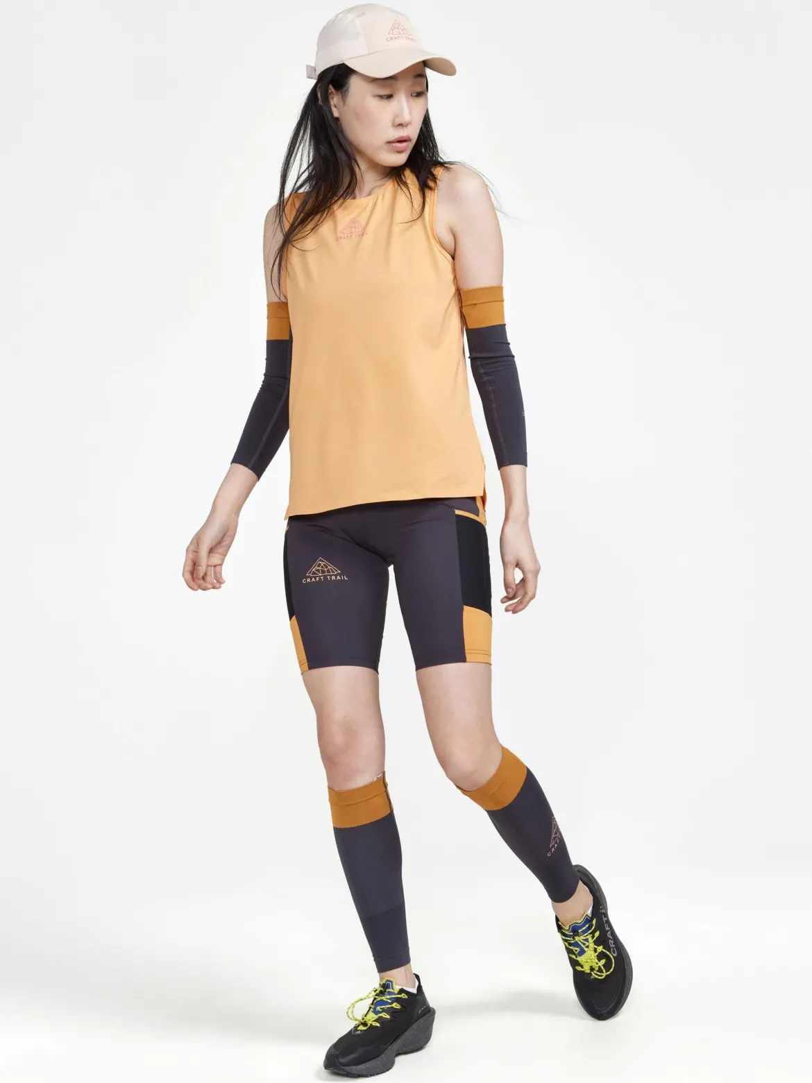 Women's Pro Trail Running Singlet - PEACH
