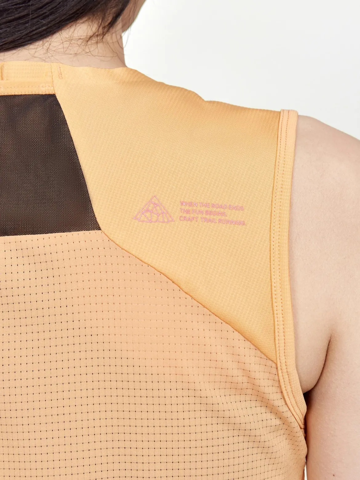 Women's Pro Trail Running Singlet - PEACH
