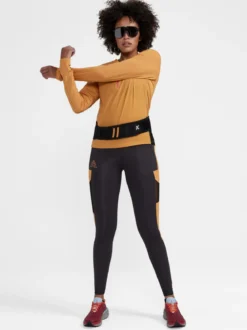 Women's Pro Trail Running Wind Longsleeve Tee - DESERT