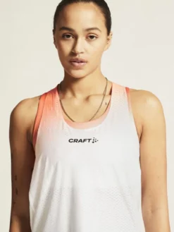 Women's Race Day Singlet - White/Multi
