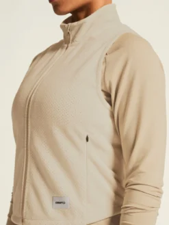 Women's SubZ Fleece Running Vest - Plaster