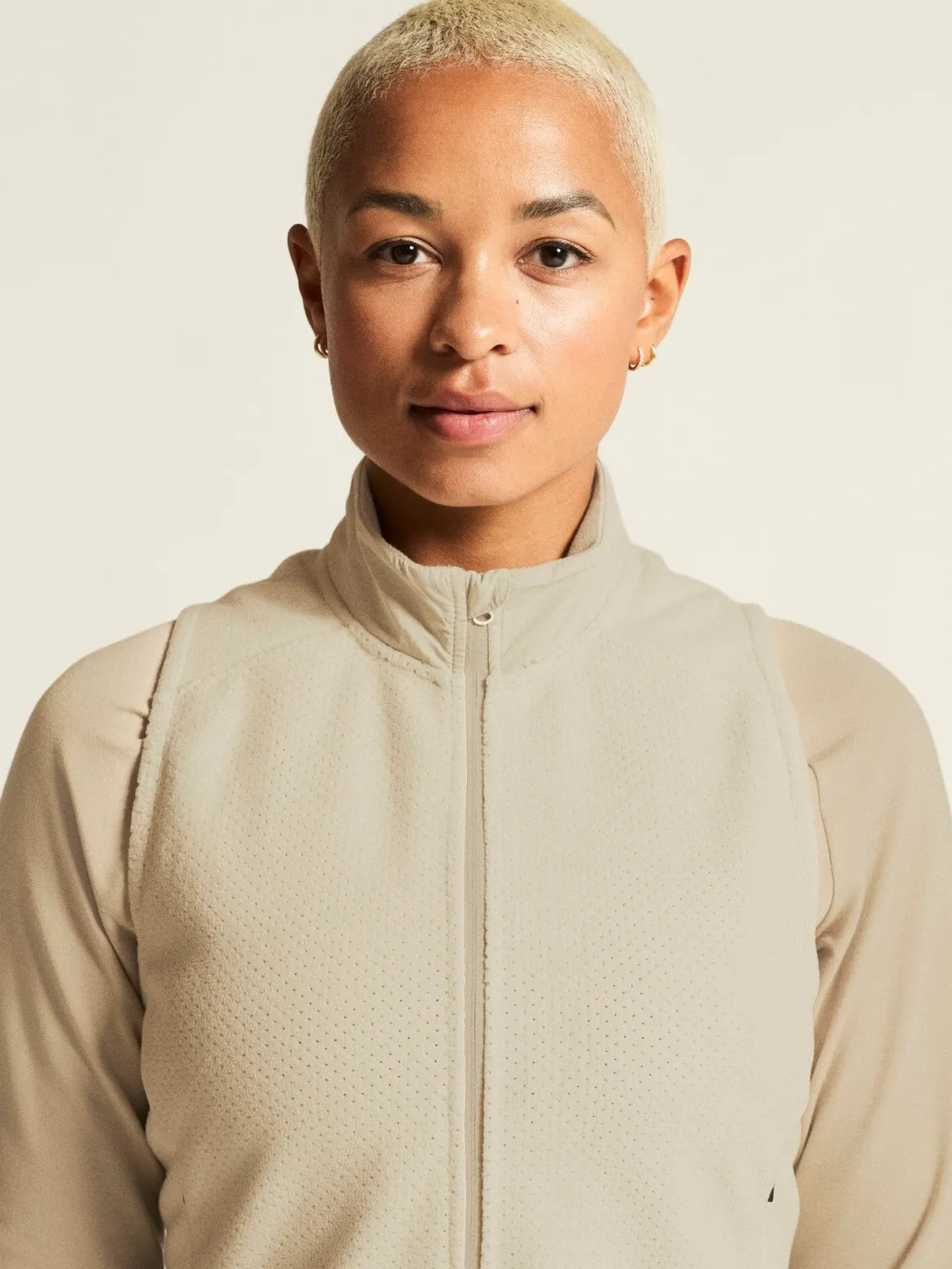 Women's SubZ Fleece Running Vest - Plaster