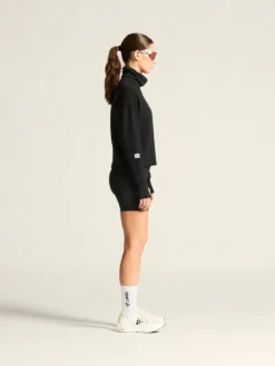 Women's SubZ Funnelneck Running Jersey - Black