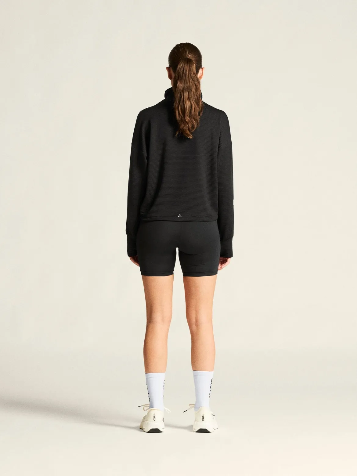 Women's SubZ Funnelneck Running Jersey - Black