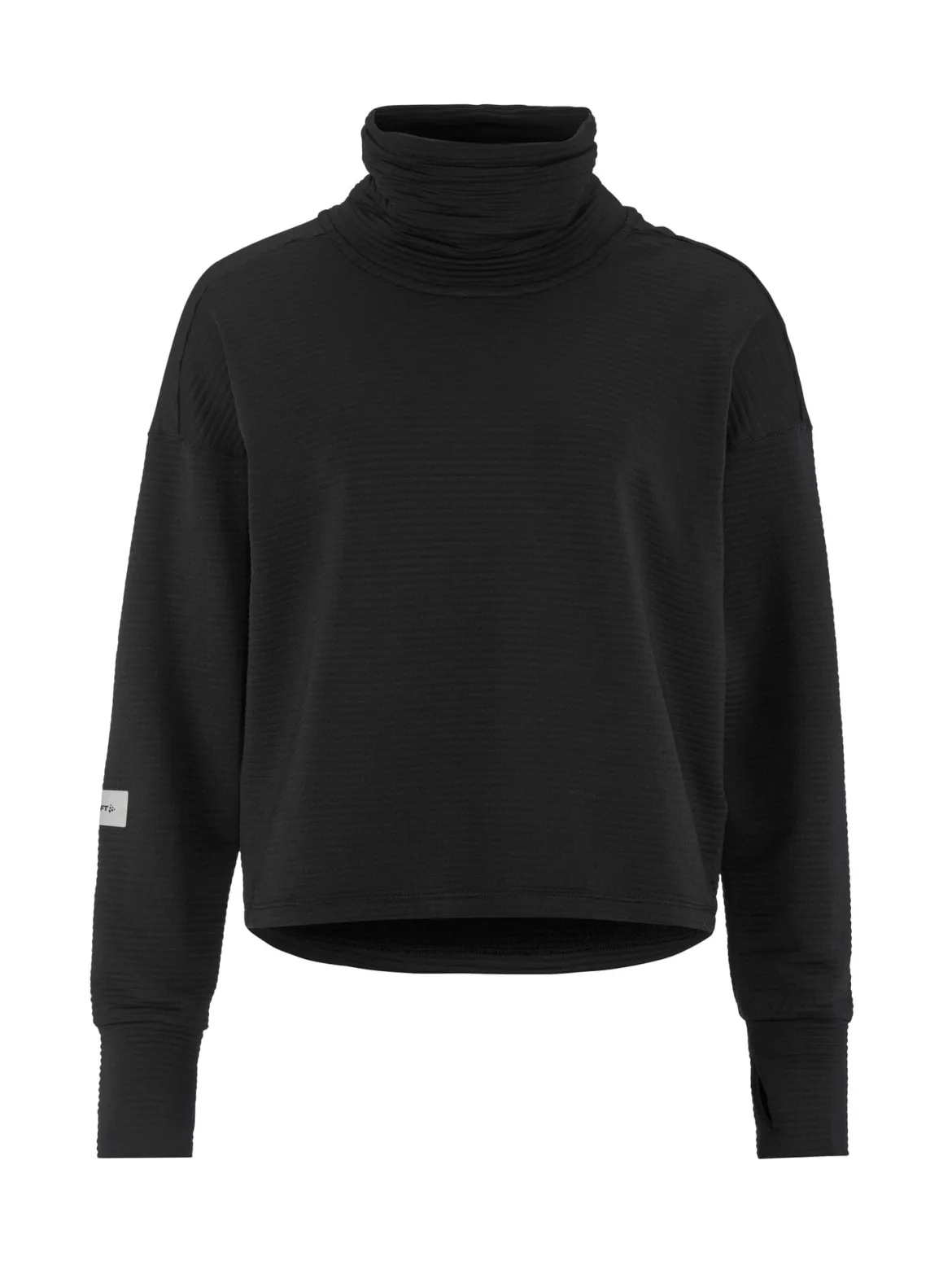 Women's SubZ Funnelneck Running Jersey - Black