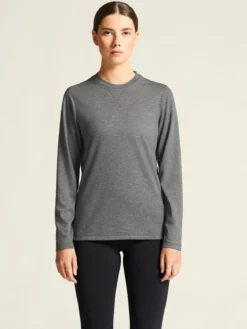 Women's Thermal Mesh CN - Dk Grey Melange
