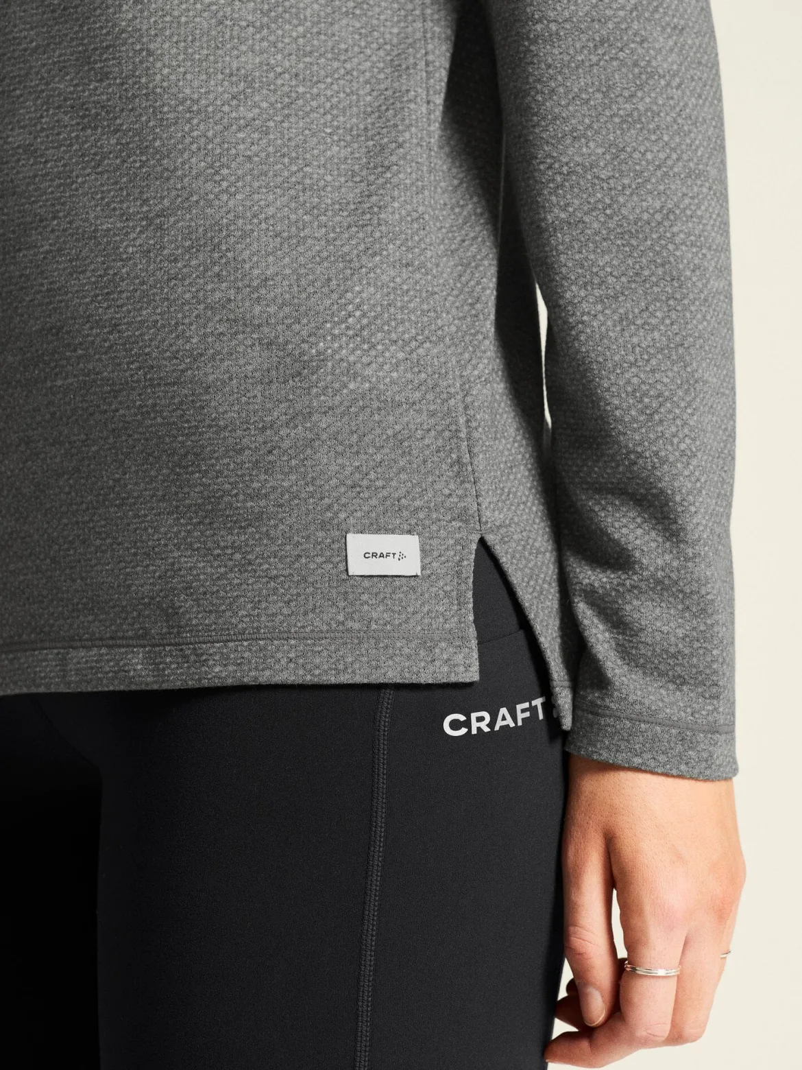 Women's Thermal Mesh CN - Dk Grey Melange