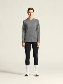 Women's Thermal Mesh CN - Dk Grey Melange