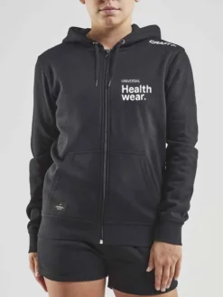 Women's Universal Healthwear Full Zip Hoody - Black