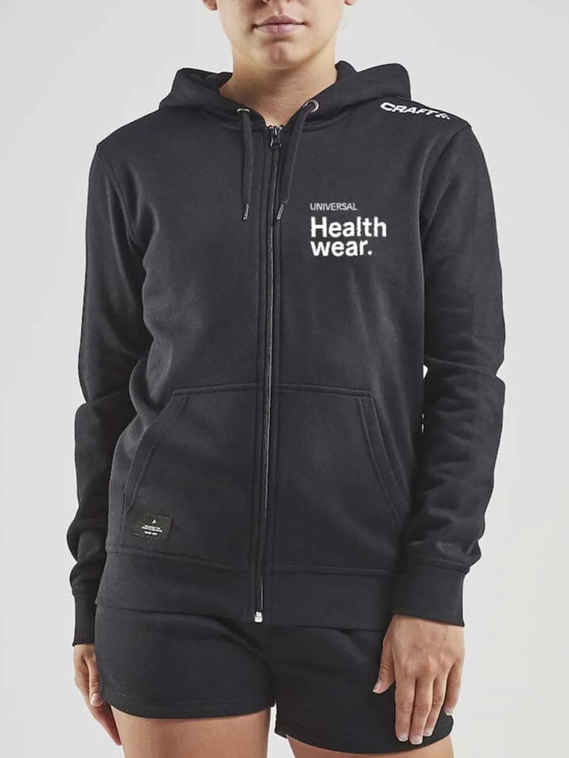 Women's Universal Healthwear Full Zip Hoody - Black
