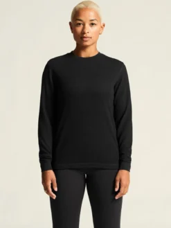 Women's Wool Waffle RN - Black
