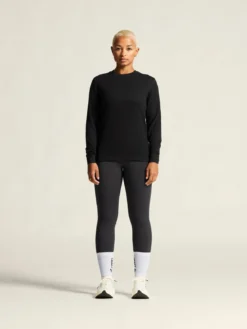 Women's Wool Waffle RN - Black