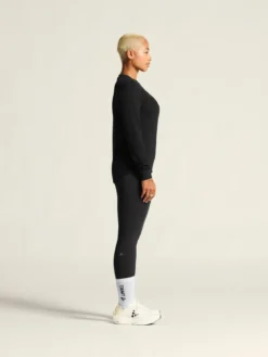 Women's Wool Waffle RN - Black