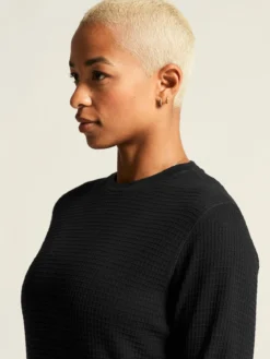 Women's Wool Waffle RN - Black